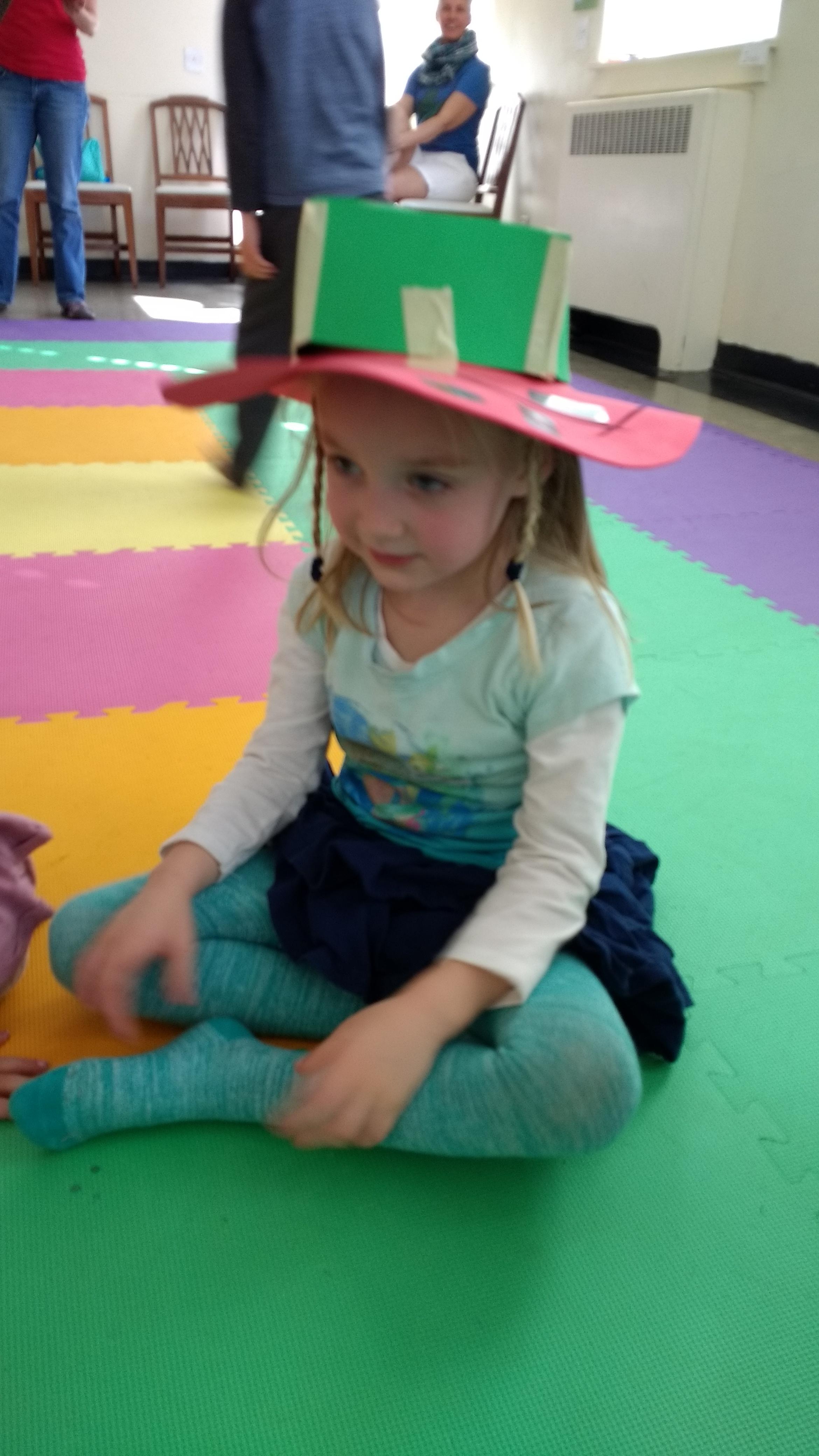 We are exploring rain sounds and getting ready to dance with our rain hats!!